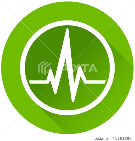 heartbeat circle green icon concept 41283899