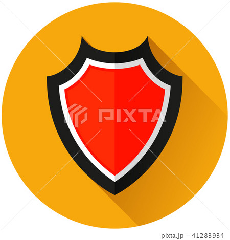 shield circle orange icon concept shield circle orange icon concept 41283934