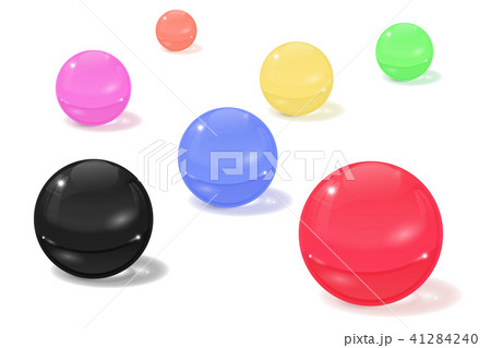 Colored glass balls. 3d signs with shadow Colored glass balls. 3d signs with shadow 41284240