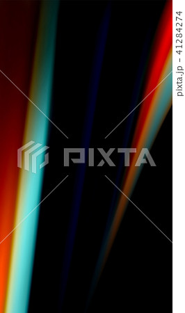 Fluid rainbow colors on black background, vector wave lines and swirls 41284274