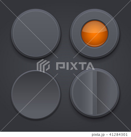 Buttons. Black interface icons. Vector illustration. Buttons. Black interface icons. Vector illustration. 41284301