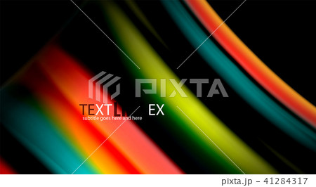Abstract wave lines fluid rainbow style color stripes on black background. Artistic illustration for Abstract wave lines fluid rainbow style color stripes on black background. Artistic illustration for 41284317