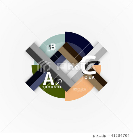 Vector infographic options banner, paper style design 41284704