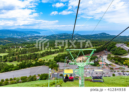 大室山 リフトの写真素材