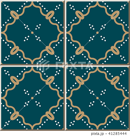 Ceramic tile vintage retro style pattern 41285444