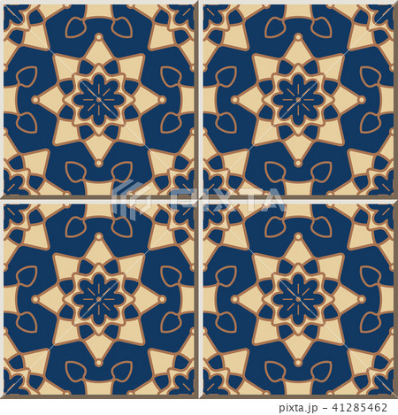 Ceramic tile vintage retro style pattern 41285462