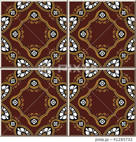 Ceramic tile vintage retro style pattern 41285732