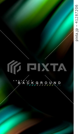 Abstract wave lines fluid rainbow style color stripes on black background. Artistic illustration for 41287206