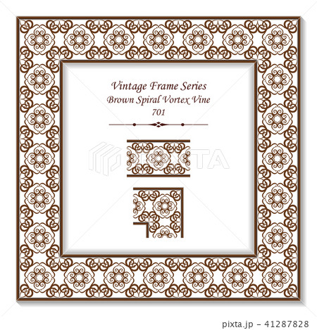 Vintage square 3D frame retro oriental pattern Vintage square 3D frame retro oriental pattern 41287828