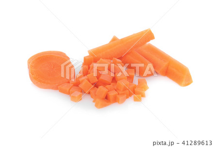 carrot slice isolated on white background 41289613