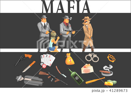 Mafia Taking Hostage And Their Equipmentのイラスト素材