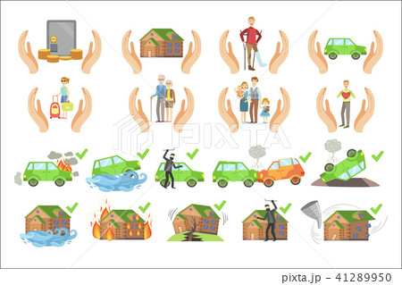 Property, Life And Health Insurance Infographic Poster 41289950