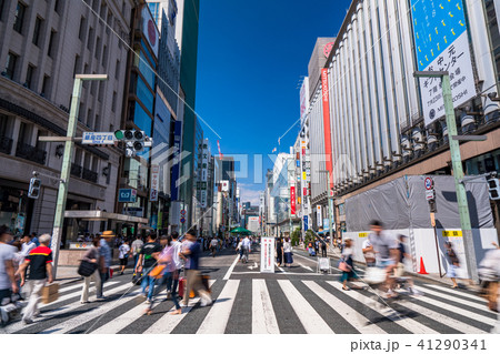 《東京都》銀座・歩行者天国 《東京都》銀座・歩行者天国 41290341