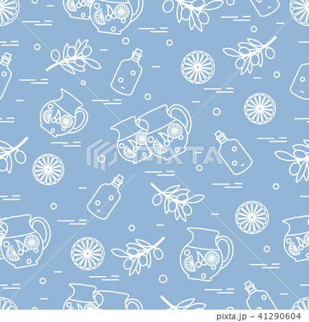 Cute seamless pattern with pitcher of sangria, Cute seamless pattern with pitcher of sangria, 41290604