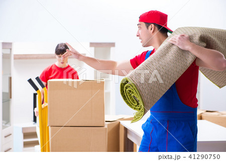 Professional movers doing home relocation 41290750