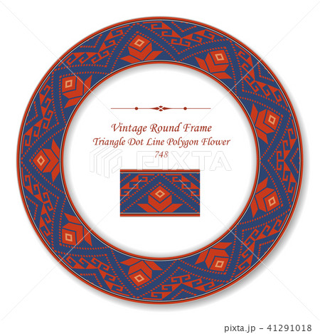 Vintage Round Retro Frame oriental style pattern Vintage Round Retro Frame oriental style pattern 41291018