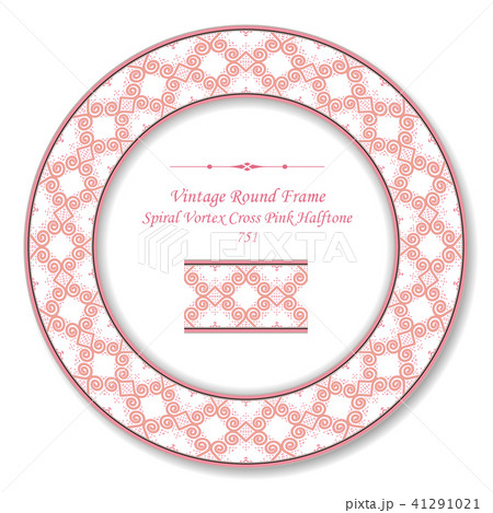 Vintage Round Retro Frame oriental style pattern Vintage Round Retro Frame oriental style pattern 41291021