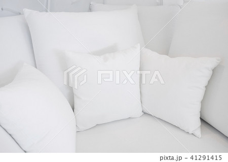 White pillows on Sofa Home interior decoration White pillows on Sofa Home interior decoration 41291415
