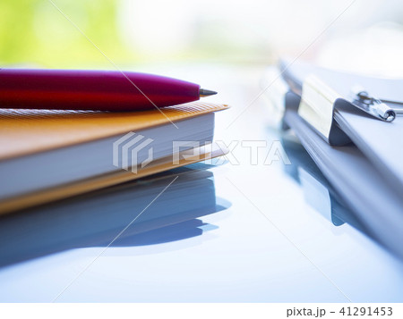 ビジネスイメージ・書類・手帳・新緑・女性 41291453