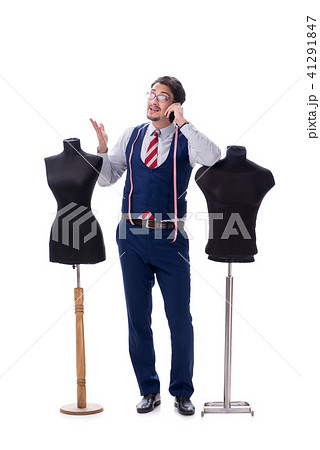 Male tailor isolated on white background 41291847