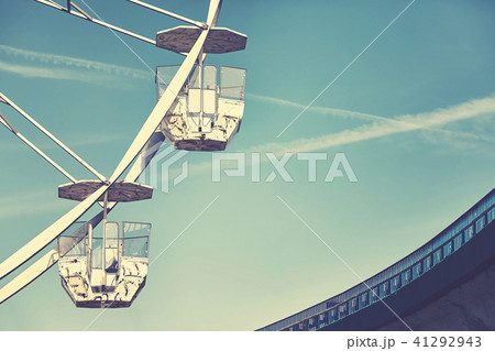 Vintage stylized picture of two Ferris wheel cars Vintage stylized picture of two Ferris wheel cars 41292943