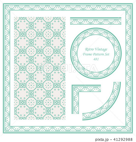 Vintage border seamless pattern background setのイラスト素材 [41292988] - PIXTA