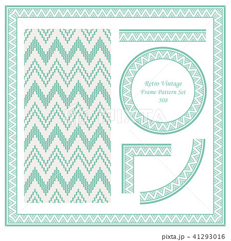 Vintage border seamless pattern background set Vintage border seamless pattern background set 41293016