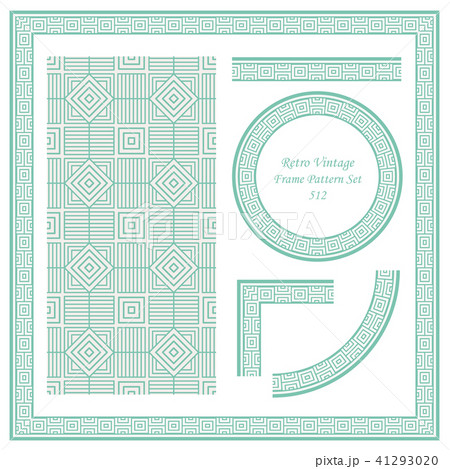 Vintage border seamless pattern background setのイラスト素材 [41293020] - PIXTA