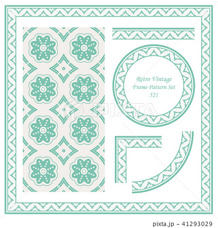 Vintage border seamless pattern background setのイラスト素材 [41293029] - PIXTA
