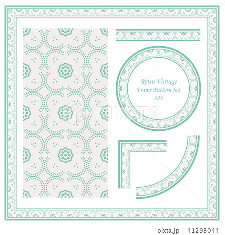 Vintage border seamless pattern background setのイラスト素材 [41293044] - PIXTA
