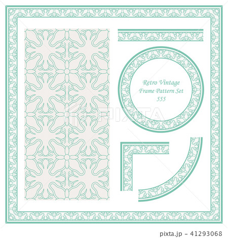 Vintage border seamless pattern background setのイラスト素材 [41293068] - PIXTA