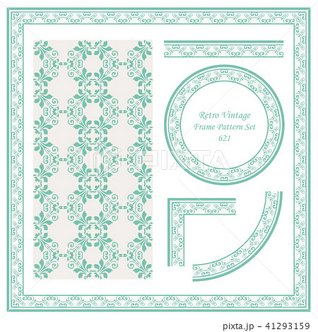 Vintage border seamless pattern background setのイラスト素材 [41293159] - PIXTA