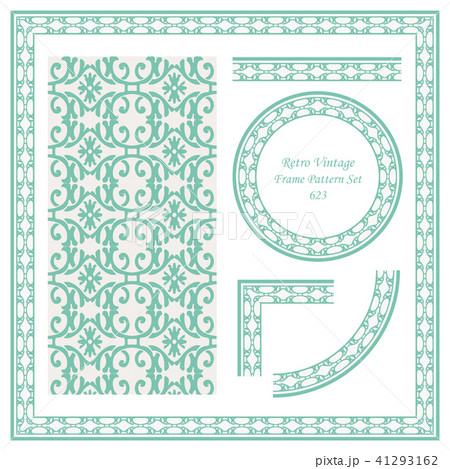 Vintage border seamless pattern background setのイラスト素材 [41293162] - PIXTA