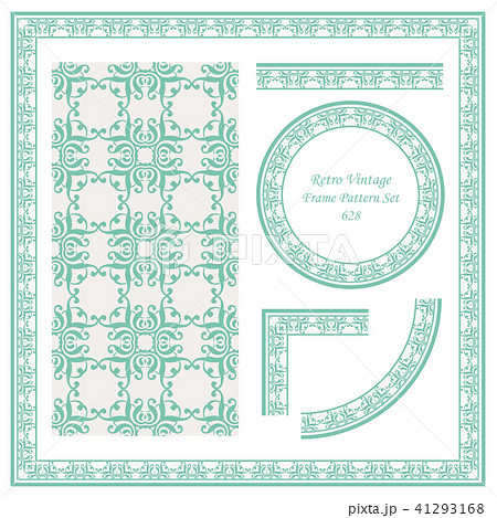 Vintage border seamless pattern background setのイラスト素材 [41293168] - PIXTA