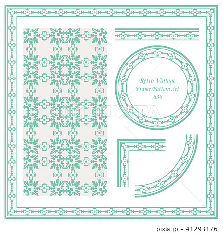 Vintage border seamless pattern background setのイラスト素材 [41293176] - PIXTA