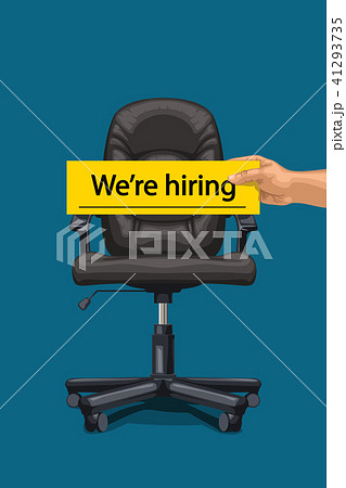 office chair and hand with paper office chair and hand with paper 41293735