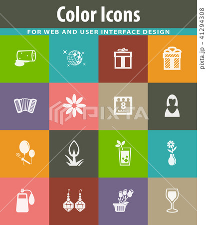 8 March icons set 41294308
