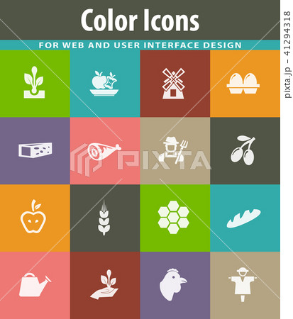 Agriculture and farming icons set 41294318