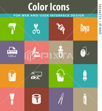 Art tools icons set 41294391