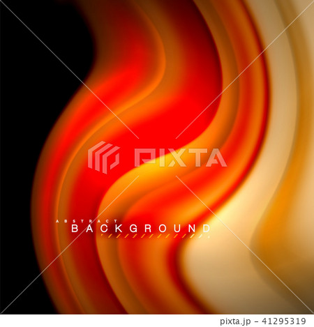 Fluid mixing colors vector wave abstract background design. Colorful mesh waves 41295319