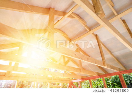Unfinished frame house 41295809