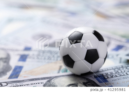 Soccer ball on dollar banknotes Soccer ball on dollar banknotes 41295981