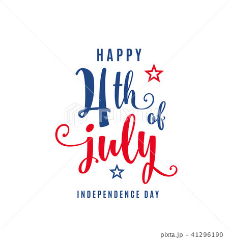 4th of July celebration holiday banner. USA Independence Day poster for greeting, sale concept 41296190