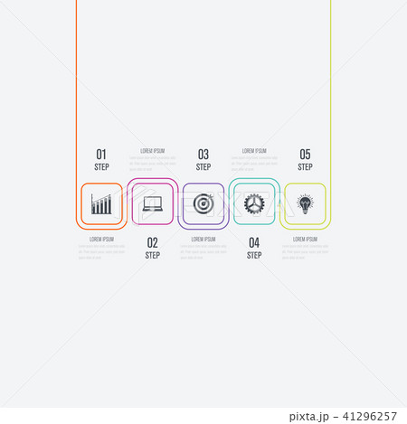 Vector illustration infographics 5 options 41296257