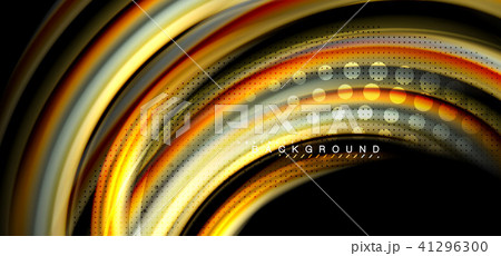 Multicolored wave lines on black background design 41296300