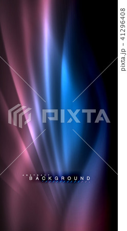 Neon glowing wave, magic energy and light motion background 41296408