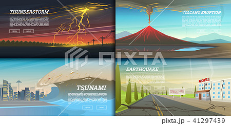 Set of natural disaster or cataclysms. Catastrophe and crisis Background. Realistic Tornado or storm Set of natural disaster or cataclysms. Catastrophe and crisis Background. Realistic Tornado or storm 41297439