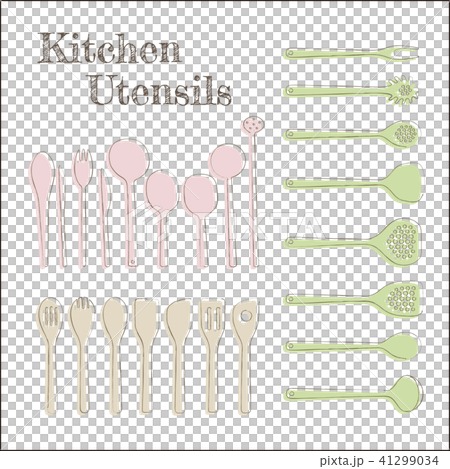 いろいろなキッチン用品シルエットイラストセット 41299034