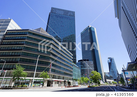 名古屋市中村区名駅　名駅通　都市風景　JPタワー前からミッドランドスクエア方面を望む 41305560