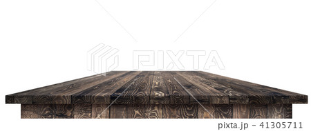 Empty wooden table perspective with clipping path 41305711